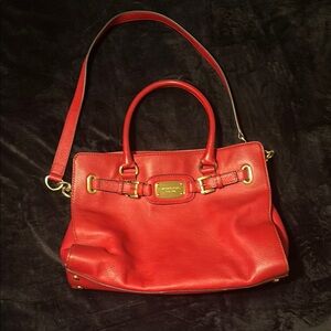 Michael Kors Red Leather Handbag